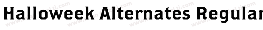Halloweek Alternates Regular字体转换
